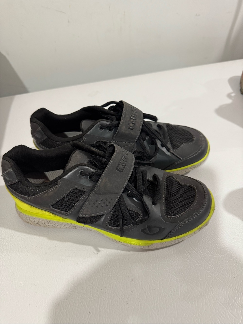 Giro Women's Black Athletic Shoes with Neon Yellow Accents